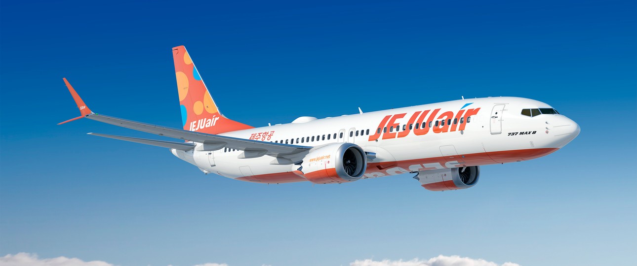 Boeing 737 Max 8 in den Farben von Jeju Air: Die Billigairline baut aus.