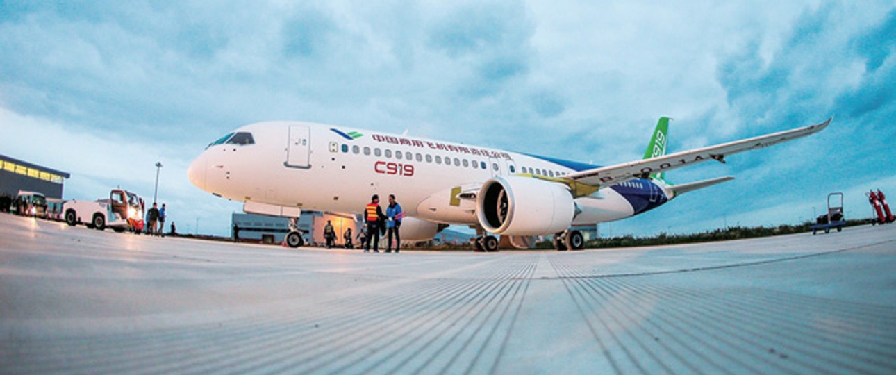 Comac C919: Mit Hochdruck wird auf den Erstflug des neuen chinesischen Fliegers hingearbeitet.