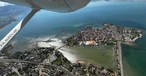 Rundflug zur Aero Friredrichshafen: Blick auf die Insel Mainau