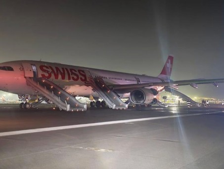 Der Airbus A330 von Swiss nach der Evakuierung in Delhi: Es gibt erste Erkenntnisse.