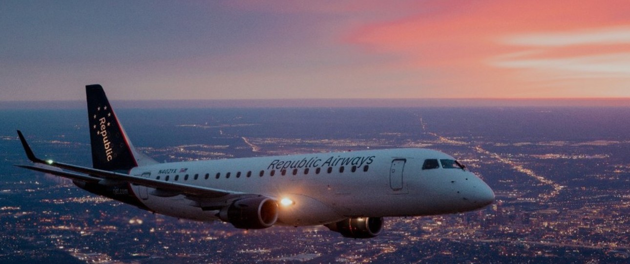 Embraer von Republic Airways: Die Flugzeuge der fusionierten Airline werden diesen Namen tragen.