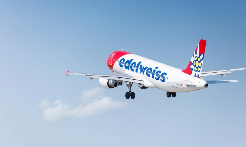 Airbus A320 von Edelweiss: Es kam zu einer Annäherung.