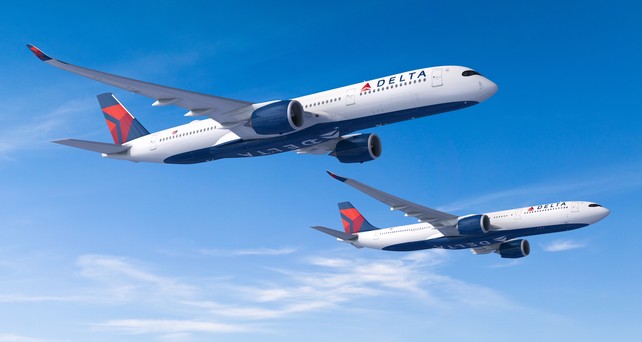 Airbus A350 und Airbus A330 in Delta-Farben: Die Airline will mehr.