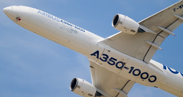 Airbus A350-1000 im Flug: Die getreckte Version kommt nicht vor 2033.