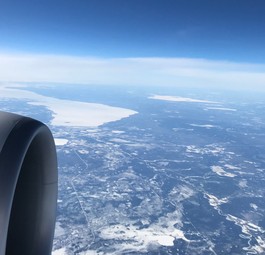 Blick aus einer Boeing 777 über Nordamerika: Swiss musste eine Maschine stilllegen.