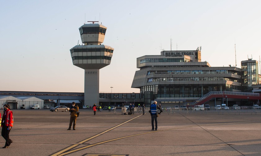 Vorfeld in Tegel: Der Flughafen ist nicht mehr in Betrieb.