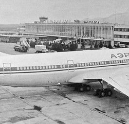 Eine Ilyushin Il-86 von Aeroflot in den 1980er-Jahren und ...
