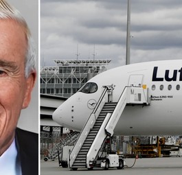 Klaus-Michael Kühne und ein Airbus A350 von Lufthansa: Mehr Premium als Ziel.