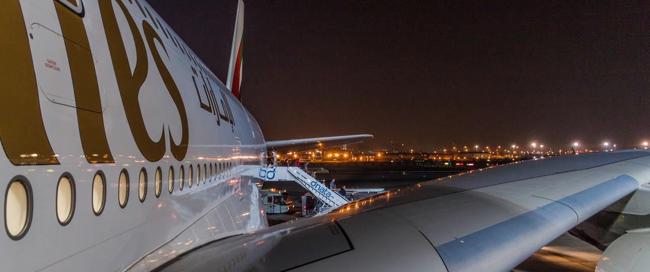 Airbus A380 von Emirates: In China mussten jetzt 373 Reisende eine ganze Nacht im Superjumbo aushalten.