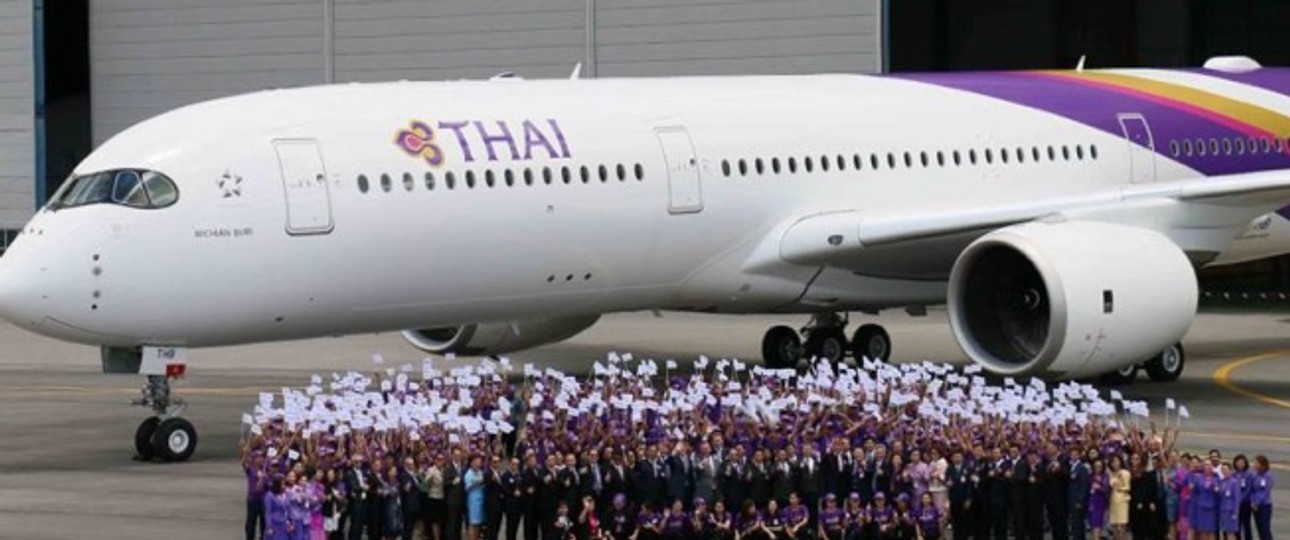 Begrüßung des ersten Airbus A350: In Bangkok wurde das Ereignis groß gefeiert.
