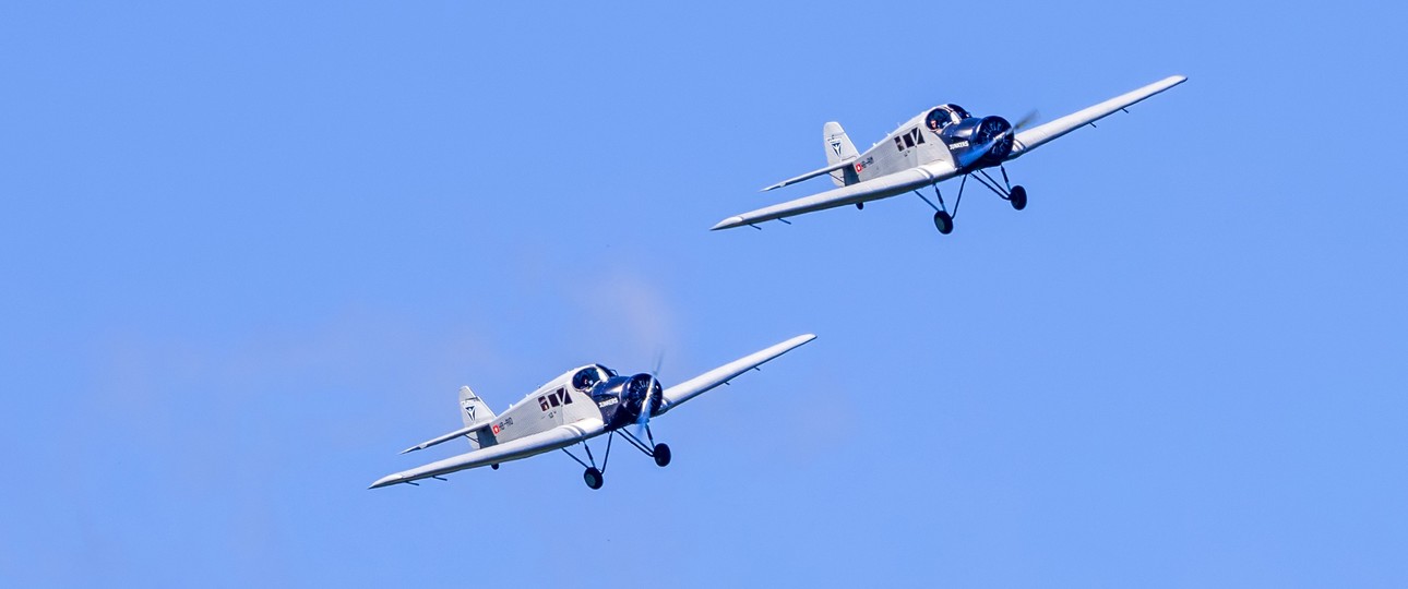 Junkers F 13 im Formationsflug - dem Flugplatz St. Gallen-Altenrhein zu Ehren.