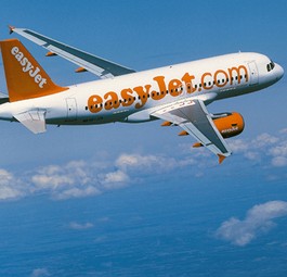 Airbus A319 von Easyjet: Anflug auf die französische Provinz.