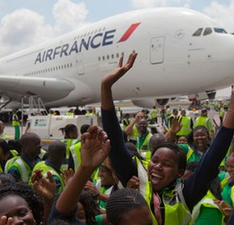 Airbus A380 von Air France: Landet bald in Abidjan.
