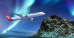 A350-1000 von Qantas über dem Nordpol: Doe Airline könnte diese Route für die Flüge wählen.