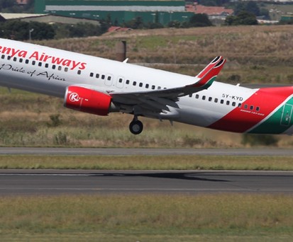 Boeing 737 von Kenya Airways: Keine Flüge nach Tanzania erlaubt.