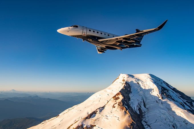 Praetor 600E im Flug.