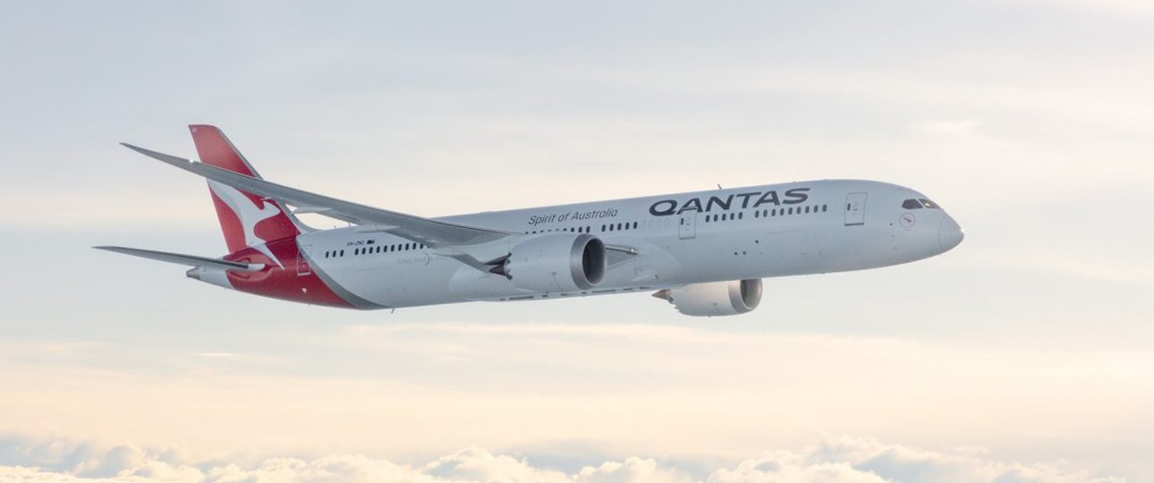 Boeing 787-9 von Qantas: Kurs auf Deutschland.