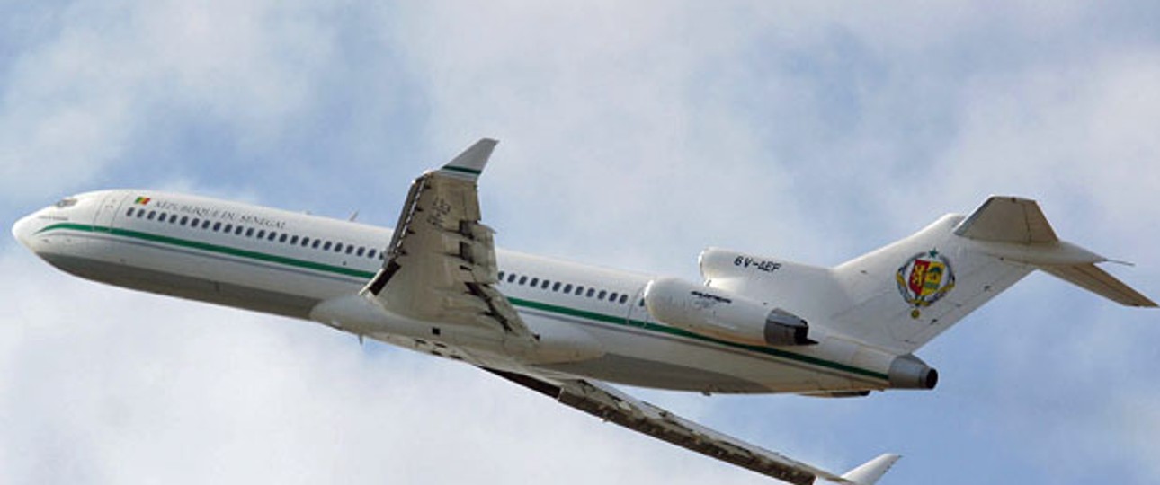 Die Boeing B727-200 des Präsidenten: Steht zum Verkauf.
