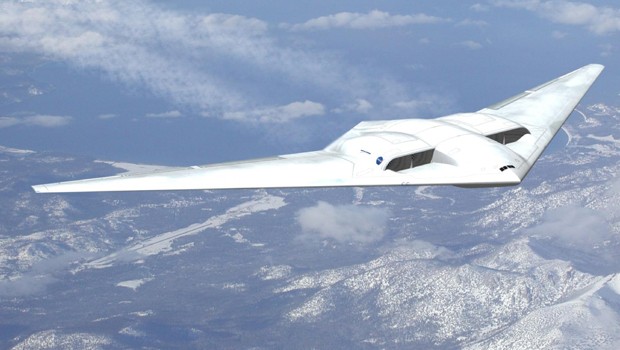 Northrop Grumman setzt ebenfalls auf eine ungewohnte Form der Tragflächen.