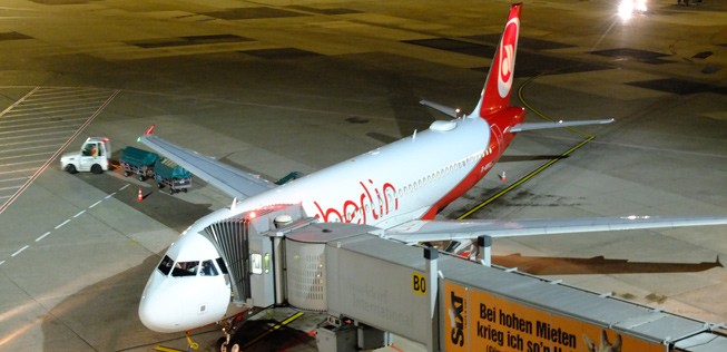Der letzte Air-Berlin-Flug, der in Düsseldorf ankam: Ein Airbus A320 aus Rom.