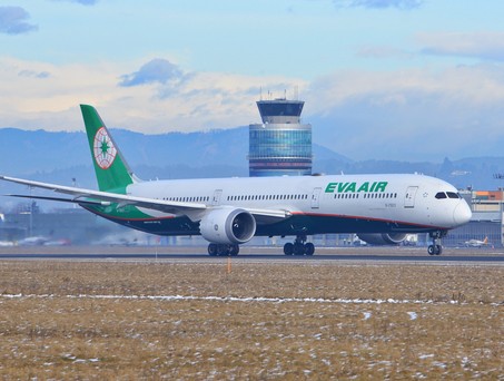 Die Boeing 787-10 von Eva Air in Graz: Ungewöhnlicher Besuch.