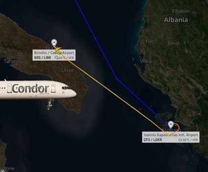 boeing 757 korfu duesseldorf brindisi