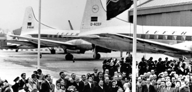 Am 1. April 1954 fliegt die Lufthansa erstmals wieder - mit zwei Convair 340.