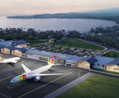 Animation des neuen Flughafens von São Tomé e Príncipe: Der Vertrag mit dem türkischen Investor wackelt.