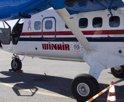 Flieger von Winair: Die neuen Ziele fliegt jedoch eine ATR im Betrieb von Air Antilles an.