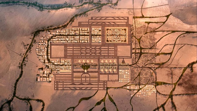 Die Entwürfe von Foster + Partners  für den King Salman International Airport: sechs parallele Pisten.