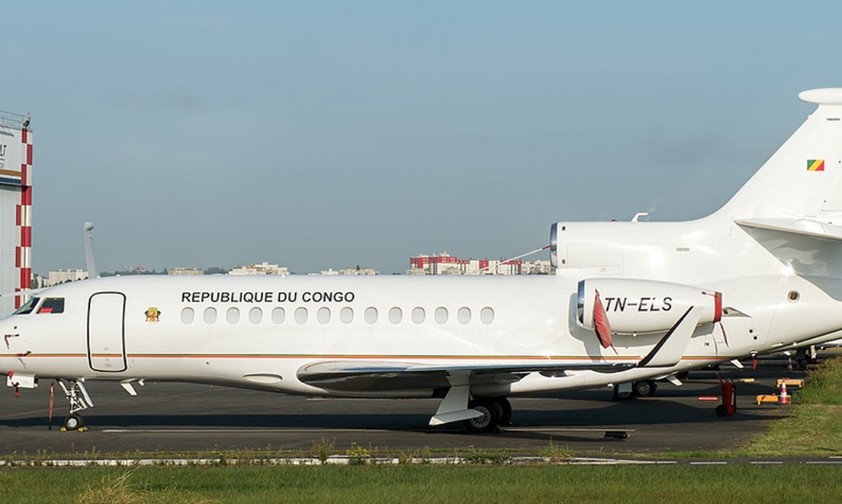 Dassault Falcon 7X der Republik Kongo: In Bordeaux in Ketten gelegt.