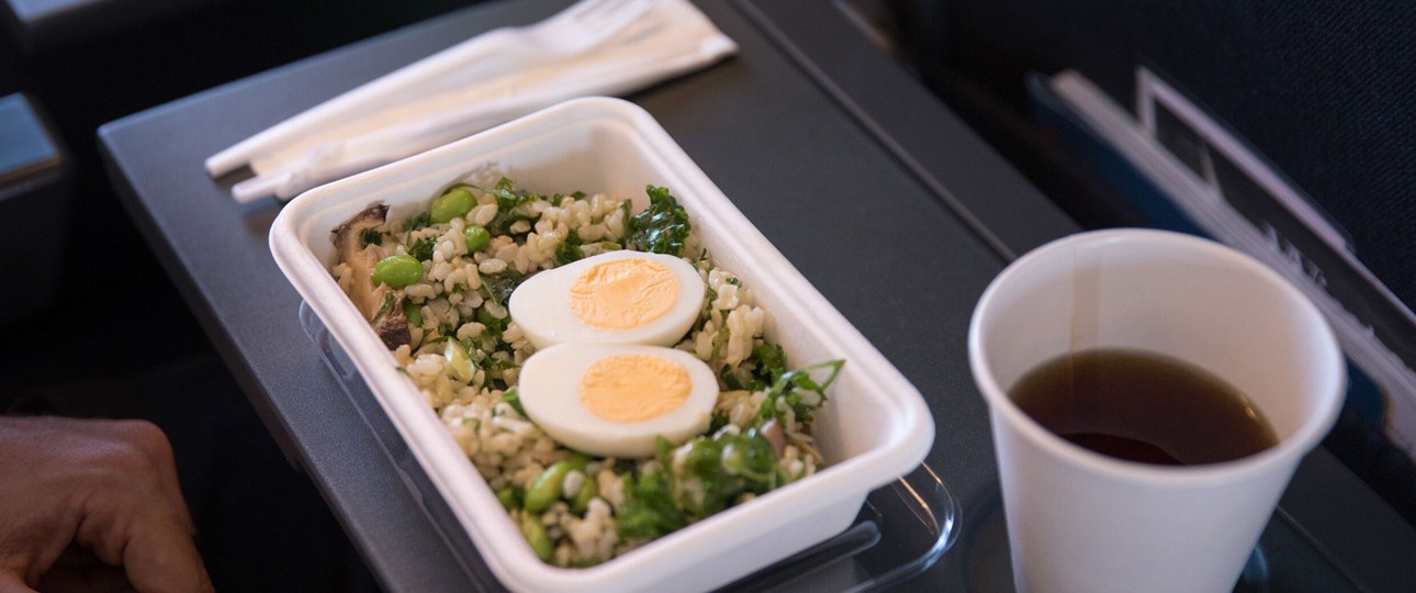 Essen auf Qantas' Testflug: Keine der Verpackungen landet auf der Müllkippe.