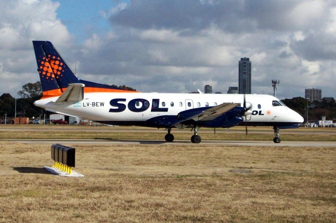 Eine Saab 340 von Sol - eine solche Maschine stürzte ab.