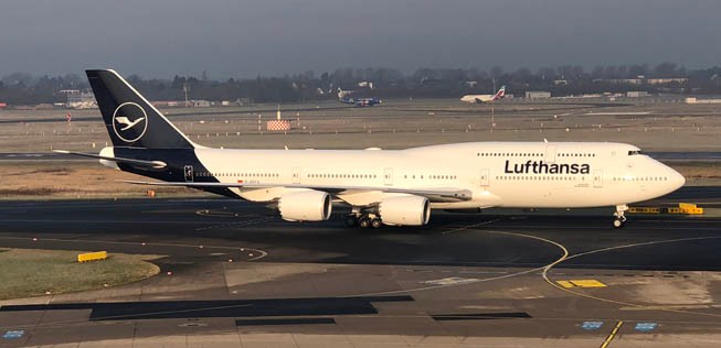 Zuvor hatte die D-ABYA in Düsseldorf und an weiteren Flughäfen Halt gemacht.