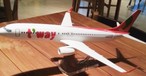 Modell einer Boeing 737 von T'Way Air: Die Fluglinie sucht größere Flugzeuge.