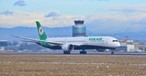 Die Boeing 787-10 von Eva Air in Graz: Ungewöhnlicher Besuch.