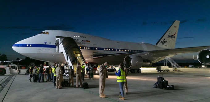 Die Boeing 747 SP namens Sofia am 30. September 2020 in Hamburg: Die fliegende Sternwarte ...