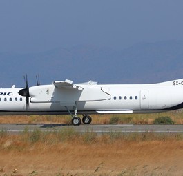 Eine der Dash 8-400 von Olympic Air: Wird wohl durch ATR 72 ersetzt.
