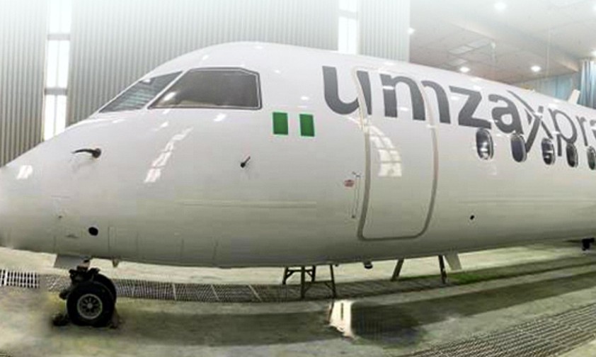 Lackierung der ersten Dash 8 von Umza Express: Neue Airline für Nigeria.