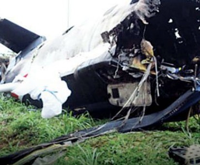 Das Wrack der Embraer E120: Keine Überlebenden.