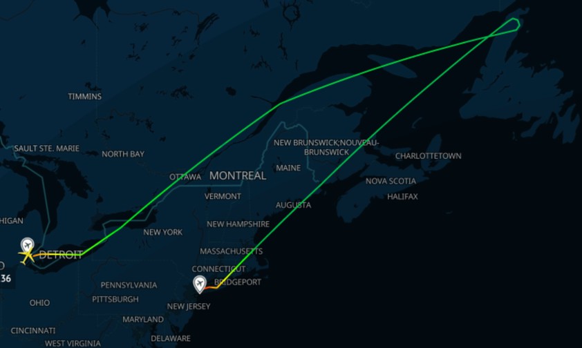 Von Detroit nach New York statt Amsterdam: Delta-Flug vom 2. auf den 3. Juli.