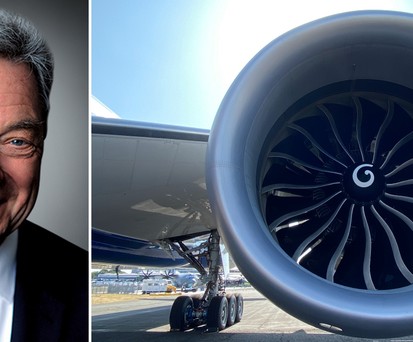 Michael Arthur und das Triebwerk der Boeing 777X: Verspätungen passieren.