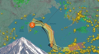 vulkan klyuchevskaya asche flightradar 01