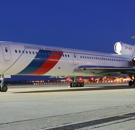 TU-154 OM-BYR: Einst ein Tauschobjekt Russlands für Tilgung von Schulden.
