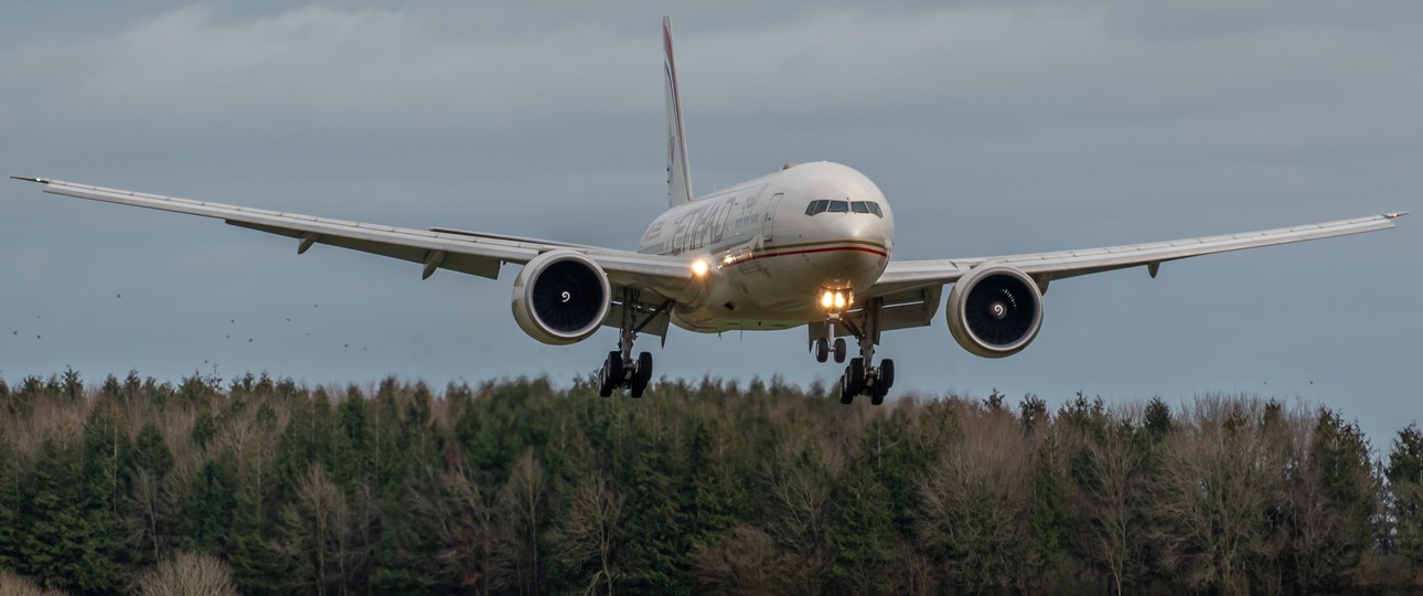 Boeing 777-200 LR von Etihad: Sie fliegt keine Passagiere mehr.