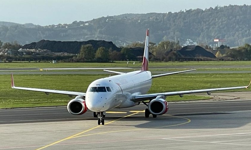 Flieger am Flughafen Graz: Das Geschäft zieht im Vergleich zu den beiden Vorjahren ...