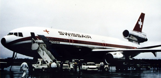 DC-10 der Swissair in Monrovia (ca. 1974).
