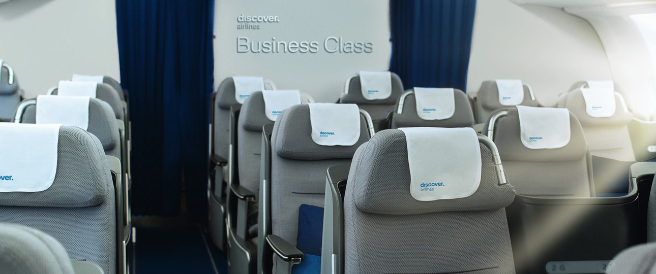 Die Business Class von Discover Airlines: Die Airline vergrößerte die teuerste Reiseklasse in ihren beiden Airbus A330-200.