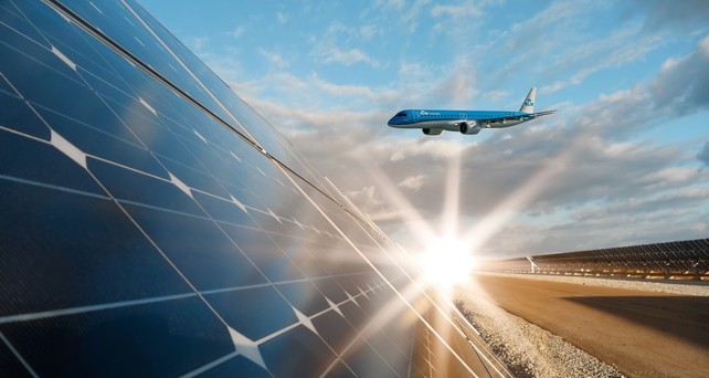 klm embraer e195 klm solarpark