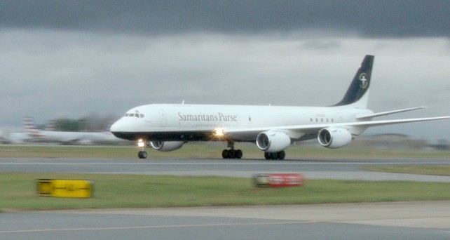DC-8 von Samaritans Purse: Die Hilfsorganisation hat das Flugzeug ausgemustert.